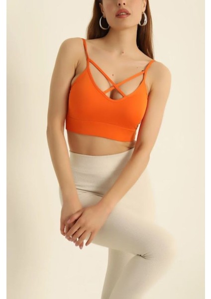 Ön Çapraz Askılı Crop Bluz - S504576