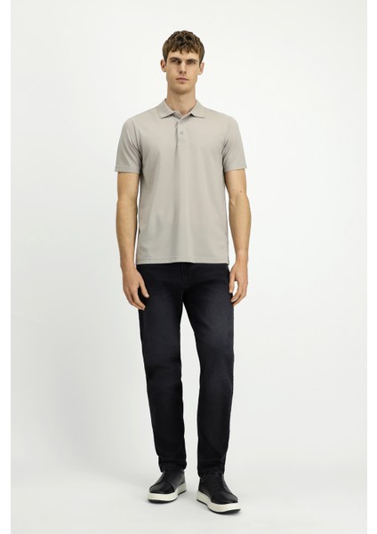 Polo Yaka Regular Fit Nakışlı Pamuklu Tişört fiyatları