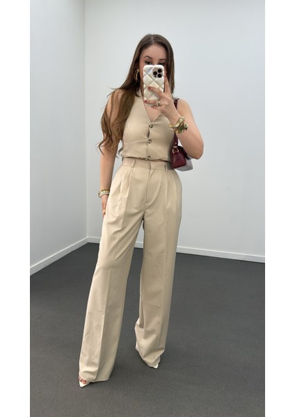 Efruz Premium Seri Pileli Kumaş Pantolon