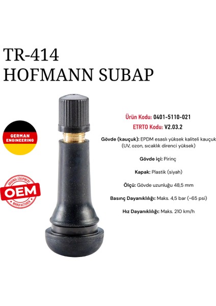Otomobil Subabı - TR-414 (Adet) Üstün Alman Teknolojisi modelleri