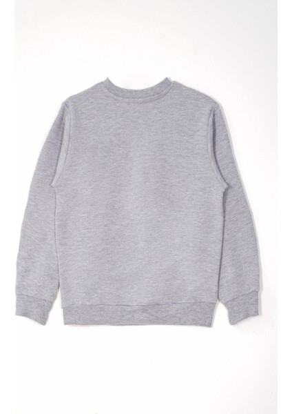 Baskılı Nakışlı Gri Melanj Renk Erkek Çocuk Eşofman Takımı indirimleri