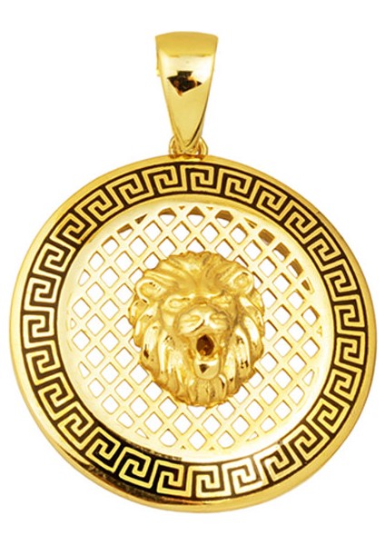 Aslanlı Tasarım 14 Ayar Altın Kolye Ucu