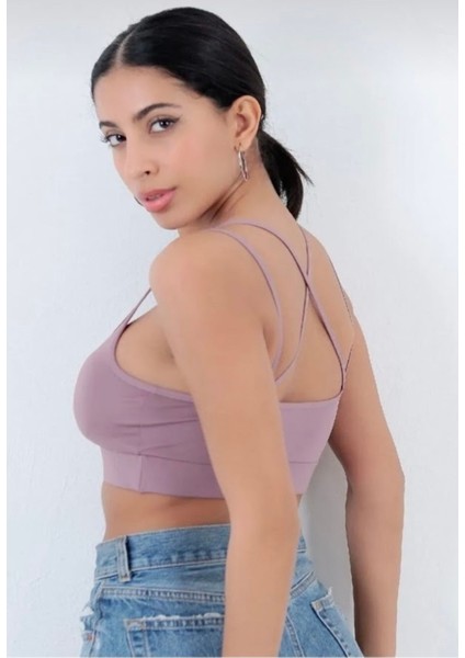 Sırt Çapraz Askılı Crop Bluz - S504572 fiyatları