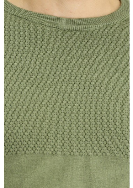 Bisiklet Yaka Slim Fit Dar Kesim Desenli Pamuklu Triko Kazak indirimleri