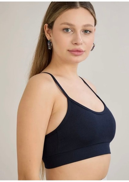Kadın Ip Askılı Kaşkorse Crop Bluz - S504780 modelleri