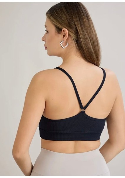 Kadın Ip Askılı Kaşkorse Crop Bluz - S504780 fırsatları