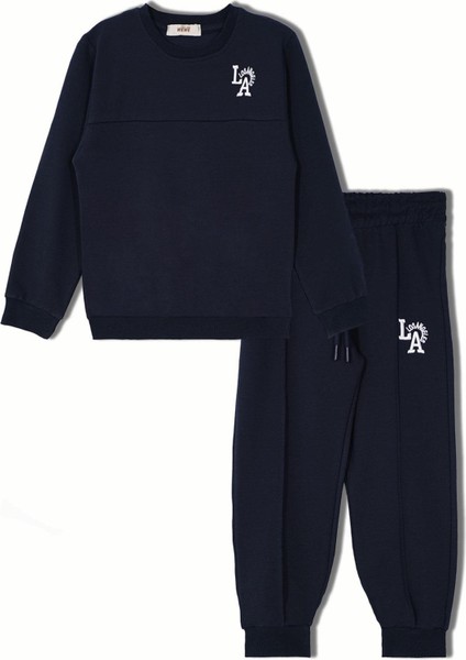 Baskılı Nakışlı Lacivert Renk Erkek Çocuk Eşofman Takımı indirimleri