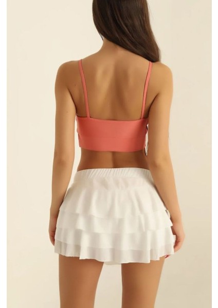 Kadın Ön Çapraz Askılı Crop Bluz - S504577 fırsatları