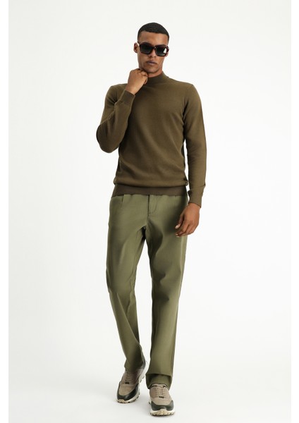 Yarım Balıkçı Yaka Regular Fit Pamuklu Triko Kazak fiyatları