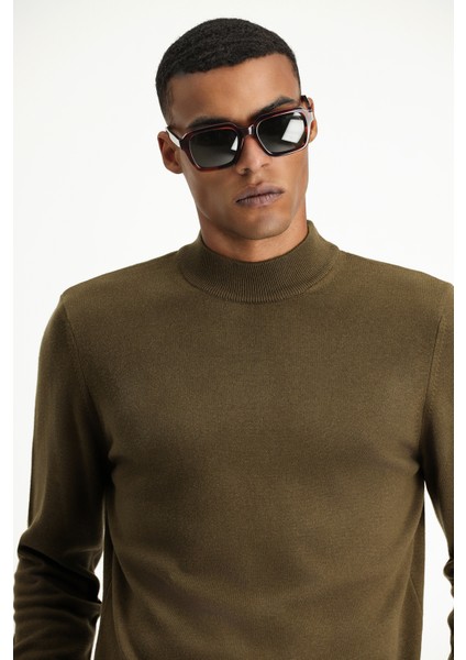 Yarım Balıkçı Yaka Regular Fit Pamuklu Triko Kazak modelleri