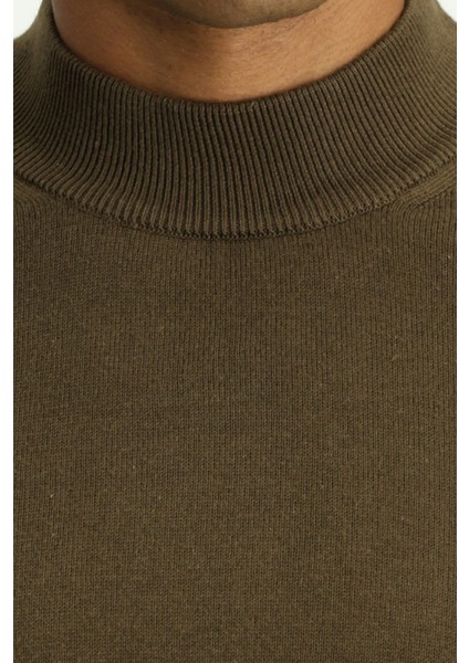 Yarım Balıkçı Yaka Regular Fit Pamuklu Triko Kazak indirimleri