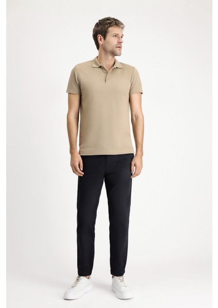 Polo Yaka Regular Fit Nakışlı Pamuklu Tişört fiyatları