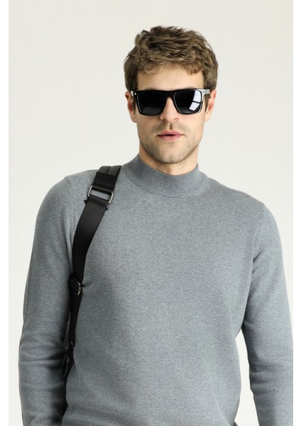 Yarım Balıkçı Yaka Regular Fit Pamuklu Triko Kazak fiyatları