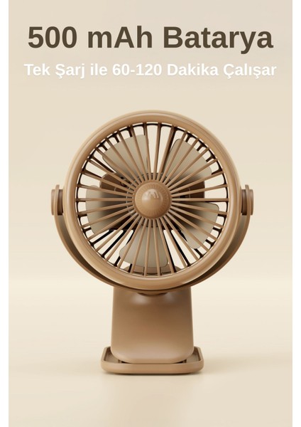3 Kademe USB Şarjlı Mandallı 360° Taşınabilir Fan Vantilatör Soğutucu YM88221 fırsatları
