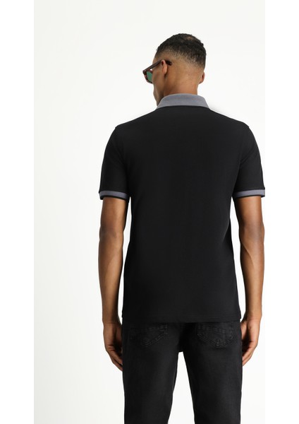 Polo Yaka Regular Fit Desenli Pamuklu Tişört indirimleri