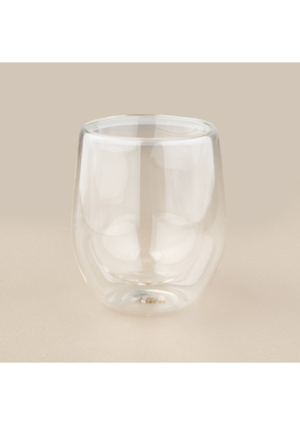 Çift Cidarlı Bardak - Şeffaf - 250 ml
