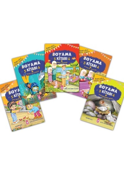 Renklerle Güzel Dinim Boyama Kitabı Set (5 Kitap) - Asuman Kılıç fiyatları