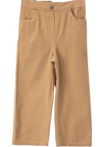 Kız Çocuk Kahverengi Gabardin Ceket Pantolon Badili Üçlü Takım fırsatları