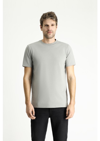 Bisiklet Yaka Slim Fit Dar Kesim Süprem Pamuk Tişört modelleri