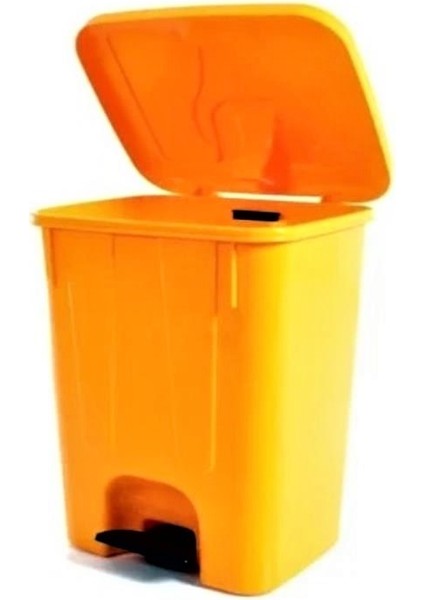 SY-4255 40 Lt Köşeli Pedallı Plastik Çöp Kovası (Iç Kovasız)