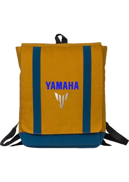 Yamha MT07 Logo Blue Sarı Sırt Çantası