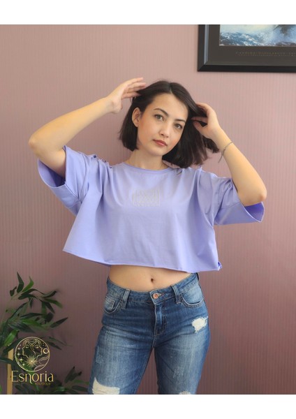 Today Baskılı Tişört Lila fiyatları