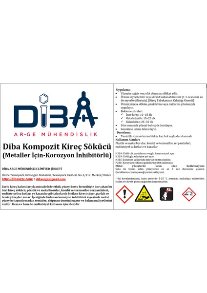 Diba Kompozit Kireç Sökücü (Metaller Için) 5 kg