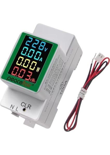 PZEM-008 Ac Tek Fazlı Ray Tipi Dijital Çok Fonksiyonlu Güç Ölçer