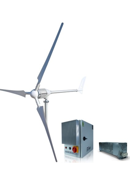 Set İ-1000W 24V/48V Rüzgar Türbini + Wind Pro Şarj Kontrol Ista-Breeze