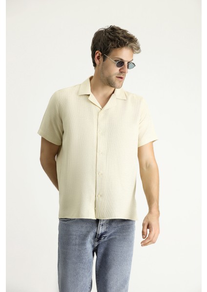 Kısa Kol Regular Fit Desenli Spor Pamuklu Kolay Ütülenebilir Gömlek modelleri