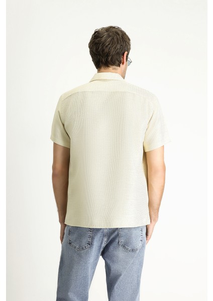 Kısa Kol Regular Fit Desenli Spor Pamuklu Kolay Ütülenebilir Gömlek fırsatları