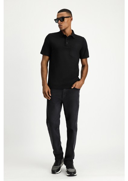 Regular Fit Pamuklu Nakışlı Cepli Polo Yaka Tişört fiyatları