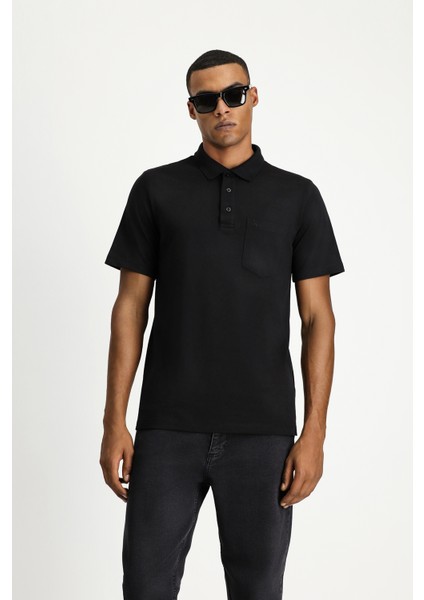 Regular Fit Pamuklu Nakışlı Cepli Polo Yaka Tişört modelleri