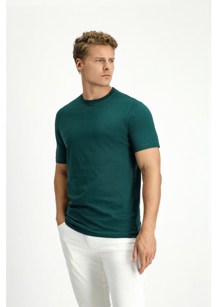 Bisiklet Yaka Slim Fit Dar Kesim Süprem Pamuk Tişört modelleri