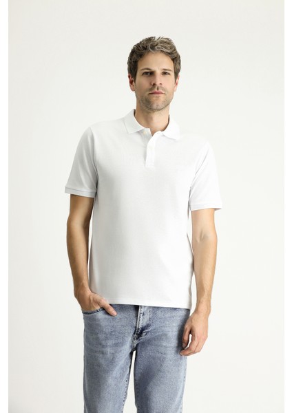 Regular Fit Nakışlı Pamuk Polo Yaka Tişört