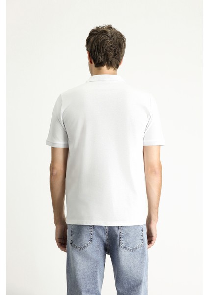 Regular Fit Nakışlı Pamuk Polo Yaka Tişört fırsatları