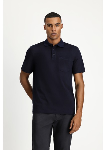 Regular Fit Pamuklu Nakışlı Polo Yaka Tişört