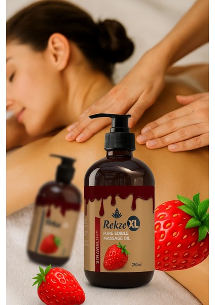 Masaj Yagı 2 Adet Çilek Büyük Boy Yenilir Vucut Masaj Yağı 250 ml modelleri