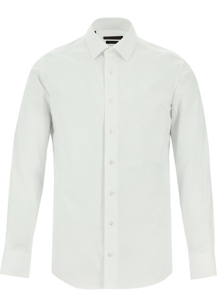 Uzun Kol Slim Fit Desenli Klasik Gömlek