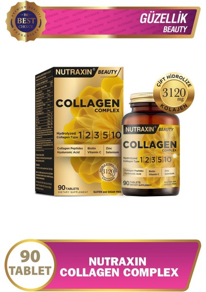 Collagen Beauty Complex 90 Tbl - Hidrolize Tip 1, 2, 3, 5, 10, Biotin, Zinc, Bakır modelleri