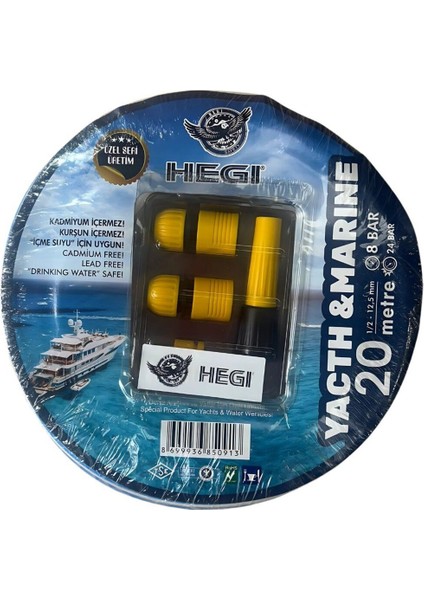 Ultra Marın Hortum 20 mt Kit – Tekne & Yat Su/havuz Hortumu (Deniz Uyumlu)