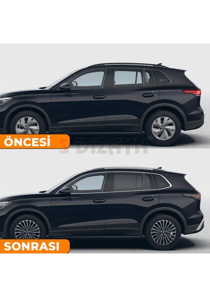 VW Tiguan 3 Krom Cam Çerçeve Seti 10 Prç. 2024 Üzeri A+ Kalite