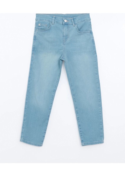 Lcw Kids Indigo Beli Ayarlanabilir Lastikli Erkek Çocuk Jean Pantolon