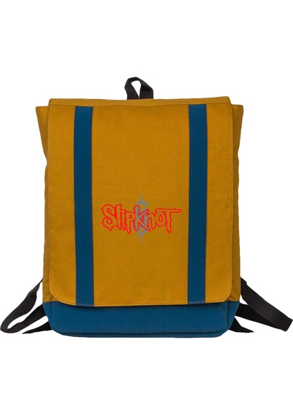 Slipknot Logo Sarı Sırt Çantası