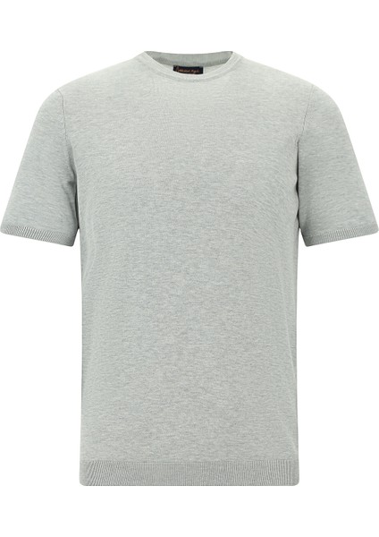 Bisiklet Yaka Slim Fit Dar Kesim Pamuklu Tişört