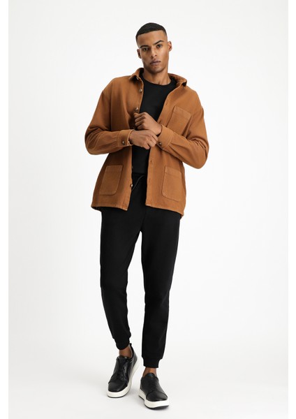 Uzun Kol Oversize Desenli Shacket Pamuk Gömlek / Mont modelleri