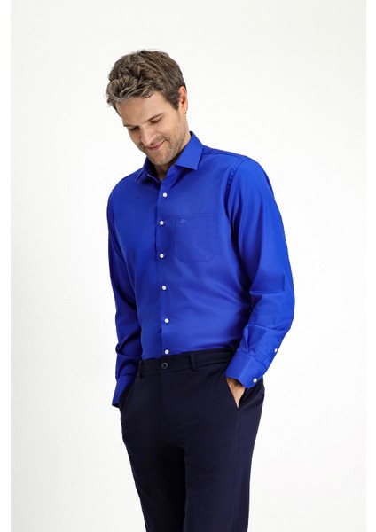 Uzun Kol Non Iron Saten Klasik Pamuklu Gömlek fırsatları