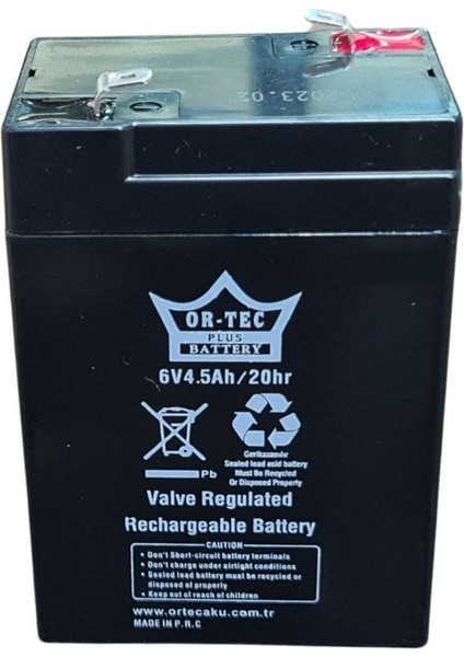 Ortec Kuru Akü 6 V 4,5 Ah Beyaz fırsatları
