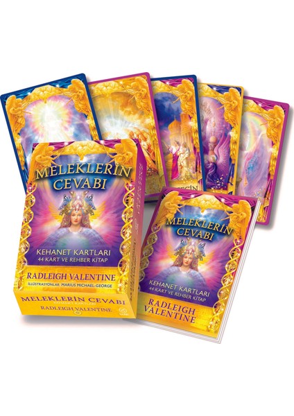 Meleklerin Cevabı Kehanet Kartları – Radleigh Valentine, 96 Sayfa Spiritüel Yorum Kitabı, Yetişkinlere Özel