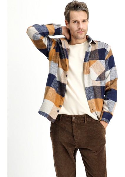 Uzun Kol Oversize Ekose Shacket Oduncu Pamuklu Gömlek / Mont